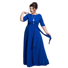 Load image into Gallery viewer, [On Sale] Long Dress Belt Maxi dress Half Sleeve