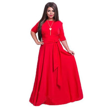 Load image into Gallery viewer, [On Sale] Long Dress Belt Maxi dress Half Sleeve