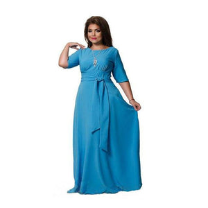 [On Sale] Long Dress Belt Maxi dress Half Sleeve